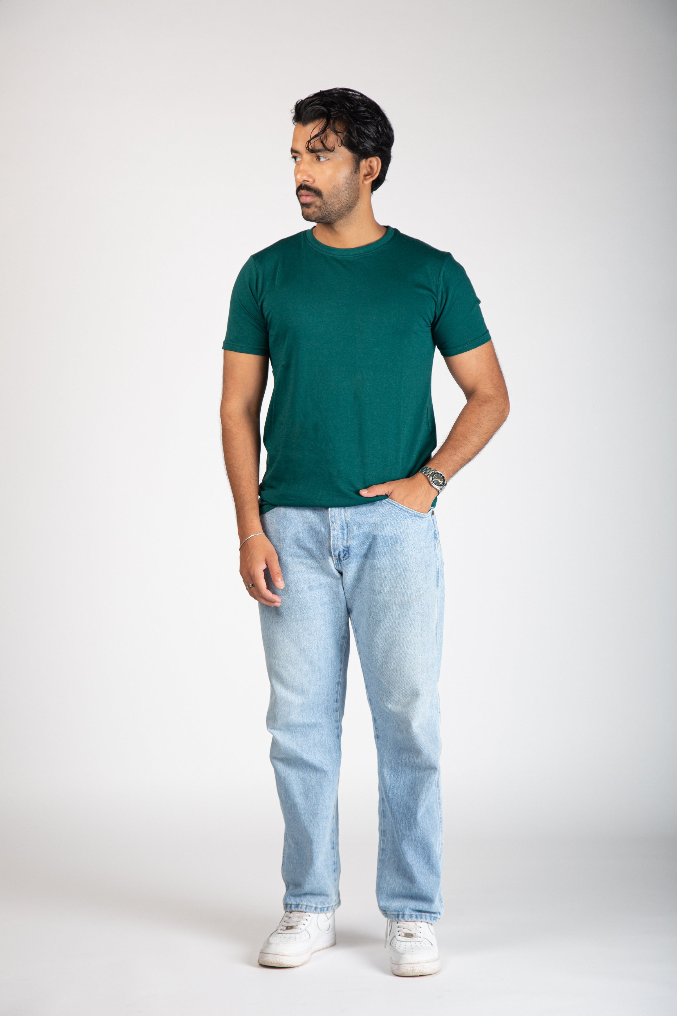 Botanical green Crew Neck